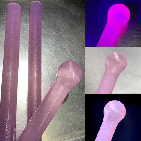 Rose Quartz over Icy White Satin Tube