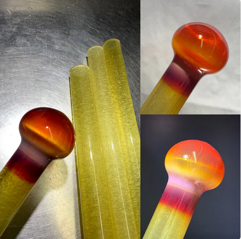 Double Rainbow over Icy White Satin Tube